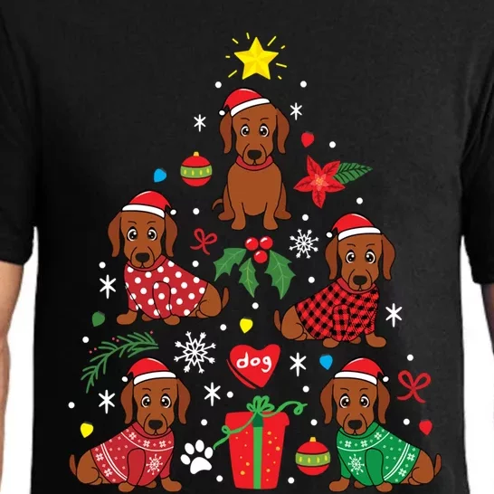 Dachshund Doxie Weenie Christmas Tree Costume Gift Pajama Set