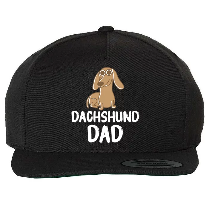 Dachshund Dad Wiener Dog Funny Dog Lover Fathers Day Gift Wool Snapback Cap