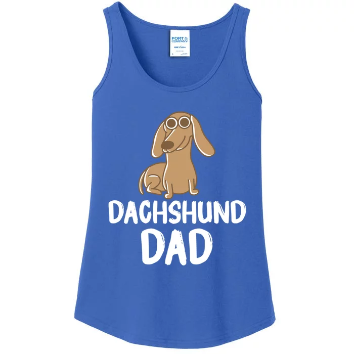 Dachshund Dad Wiener Dog Funny Dog Lover Fathers Day Gift Ladies Essential Tank