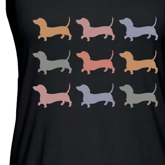 Dachshund Dachshund Wiener Dog Lover Ladies Essential Flowy Tank