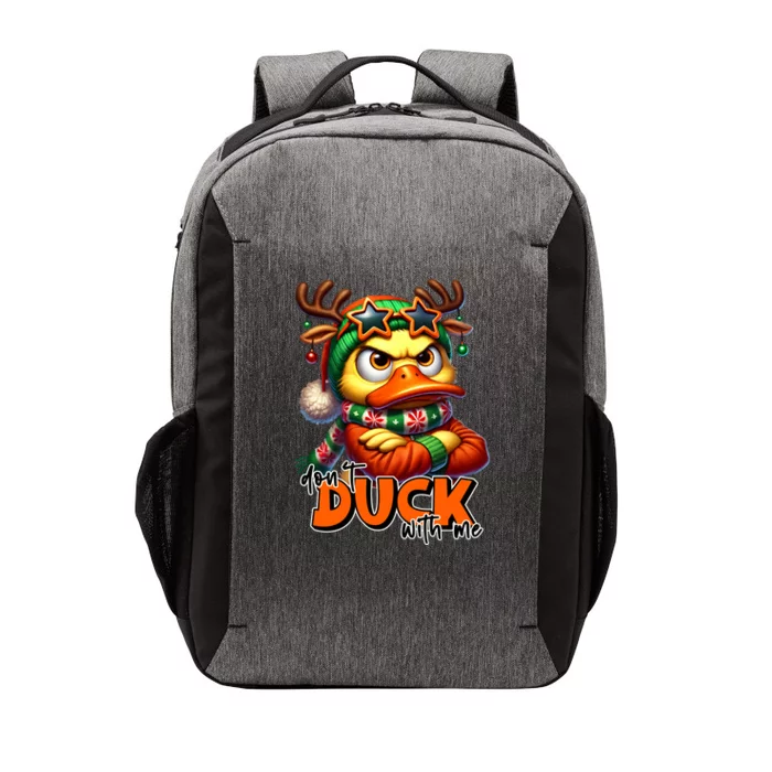 Dont Duck With Me Funny Sarcastic Grumpy Duck Christmas Vector Backpack