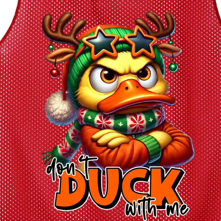 Dont Duck With Me Funny Sarcastic Grumpy Duck Christmas Mesh Reversible Basketball Jersey Tank