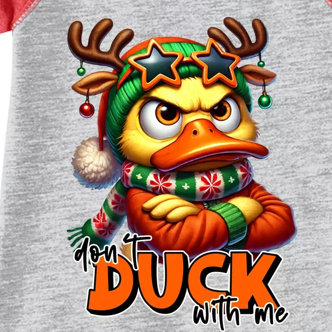 Dont Duck With Me Funny Sarcastic Grumpy Duck Christmas Infant Baby Jersey Bodysuit