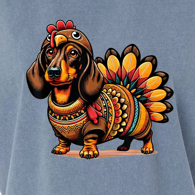 Dachshund Dog Weiner Turkey Costume Thanksgiving Women Garment-Dyed Women's Muscle Tee