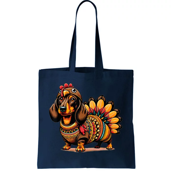 Dachshund Dog Weiner Turkey Costume Thanksgiving Women Tote Bag