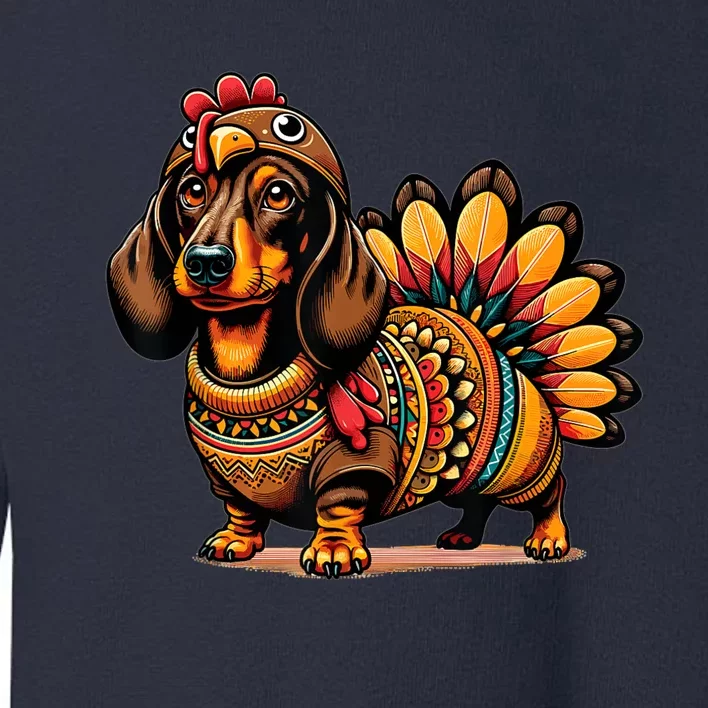 Dachshund Dog Weiner Turkey Costume Thanksgiving Women Toddler Sweatshirt