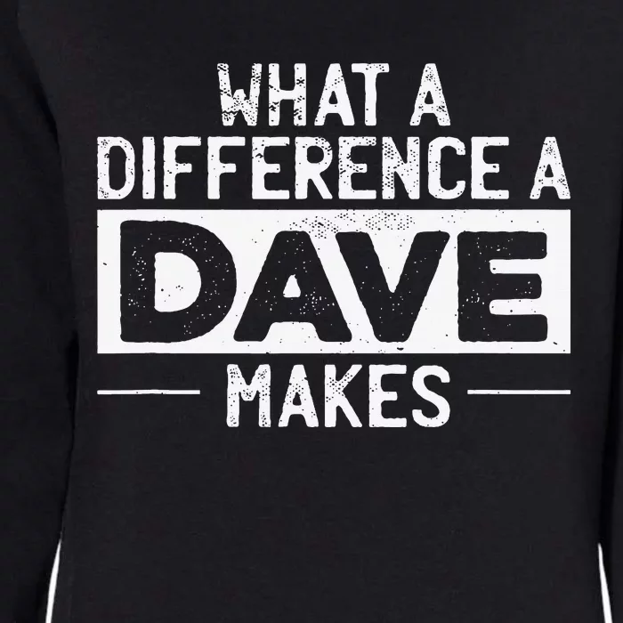 David Dave What A Difference A Dave Makes Womens California Wash Sweatshirt