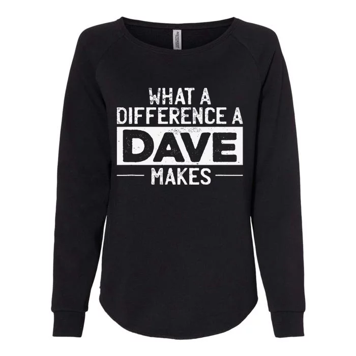 David Dave What A Difference A Dave Makes Womens California Wash Sweatshirt