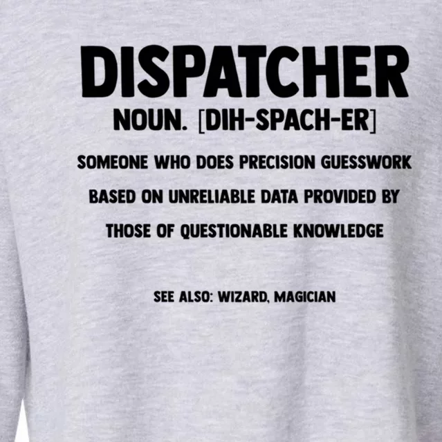 Dispatcher Definition Wizard Magician Dispatch Gift Cropped Pullover Crew