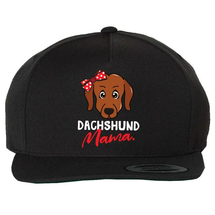 Dachshund Doxie Weenie Mom Mama Dog Lover Gift Meaningful Gift Wool Snapback Cap