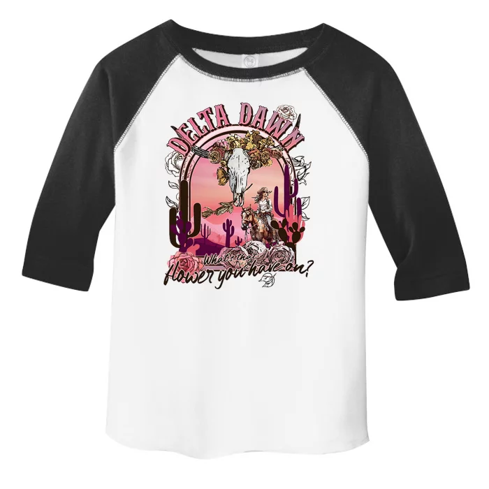 Delta Dawn WhatS That Flower You Have On Western Country Toddler Fine Jersey T-Shirt