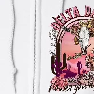 Delta Dawn WhatS That Flower You Have On Western Country Full Zip Hoodie