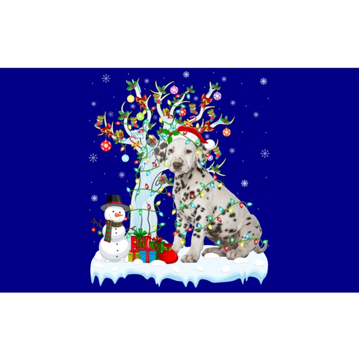 Dalmatian Dog Xmas Tree Lighting Santa Dalmatian Christmas Gift Bumper Sticker