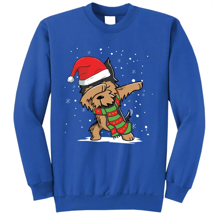 Dabbing Dab Yorkshire Terrier Santa Christmas Lover Dog Gift Sweatshirt