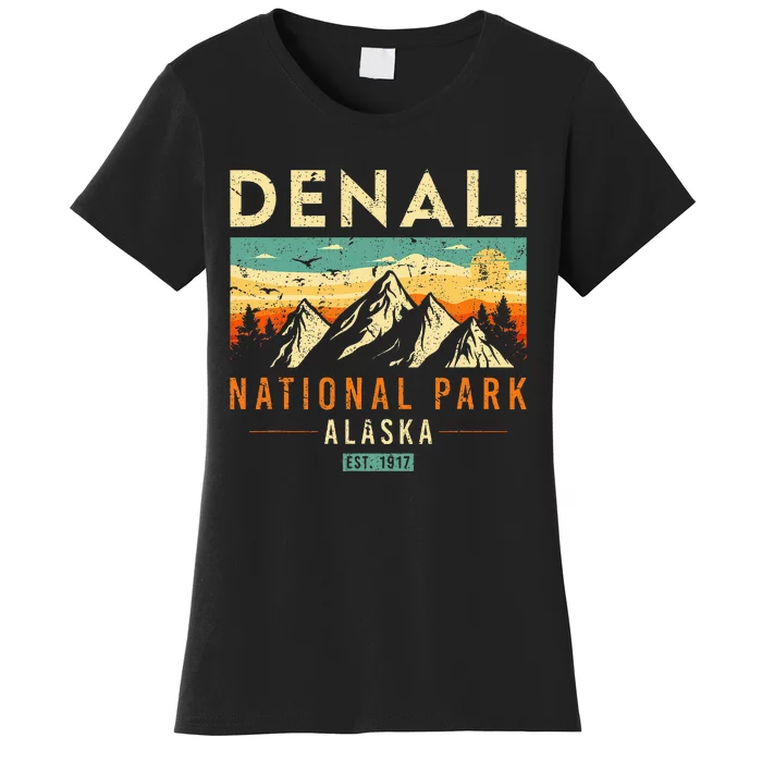 Denali Est. 1917 Vintage Retro Alaska National Park Women's T-Shirt