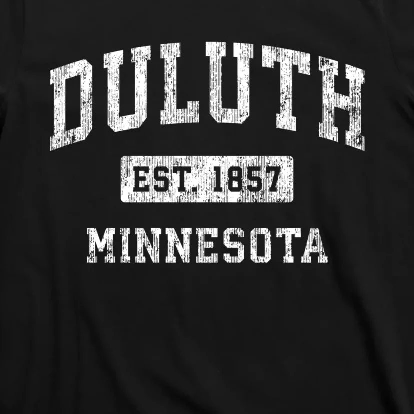 Duluth Est 1857 Minnesota Mn Vintage Established Sports Design T-Shirt