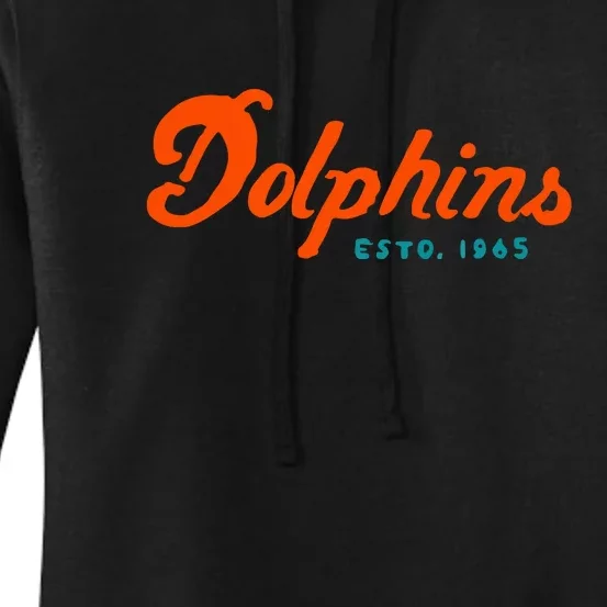 Dolphins Est 1965 Gift For Miami Sport Fan Women's Pullover Hoodie