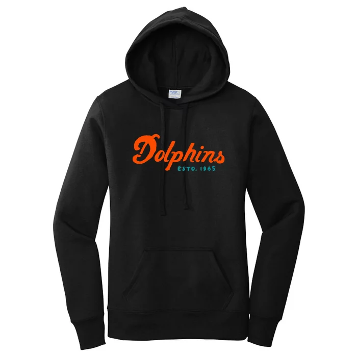 Dolphins Est 1965 Gift For Miami Sport Fan Women's Pullover Hoodie