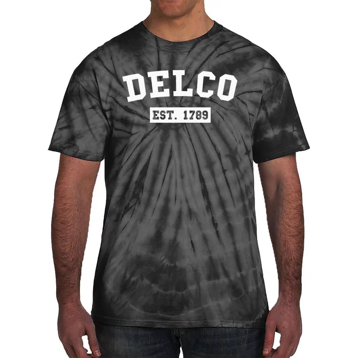 Delco Est. 1789 Goose Distressed Tie-Dye T-Shirt