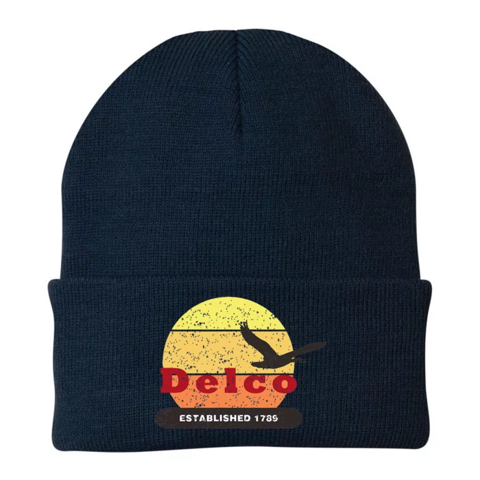 Delco Est. 1789 Goose Distressed Knit Cap Winter Beanie