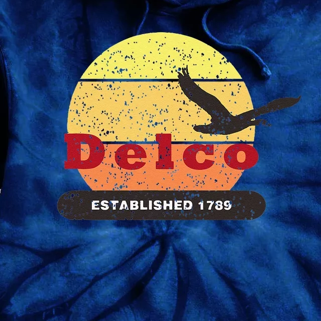 Delco Est. 1789 Goose Distressed Tie Dye Hoodie