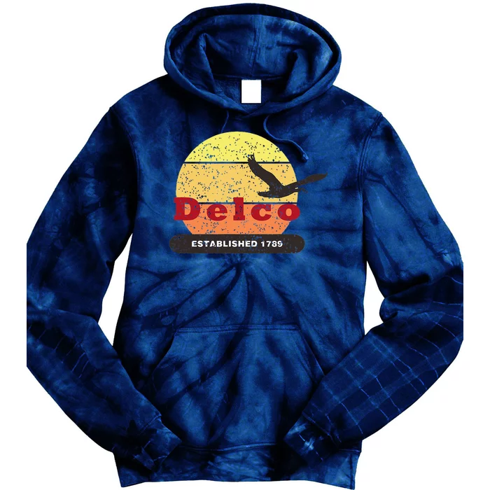 Delco Est. 1789 Goose Distressed Tie Dye Hoodie