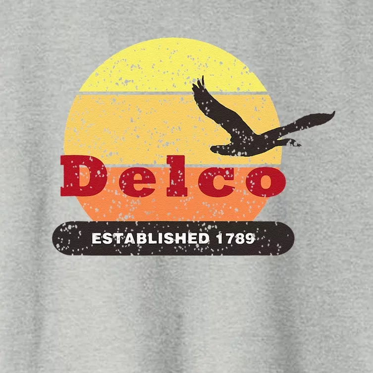 Delco Est. 1789 Goose Distressed Women's Crop Top Tee