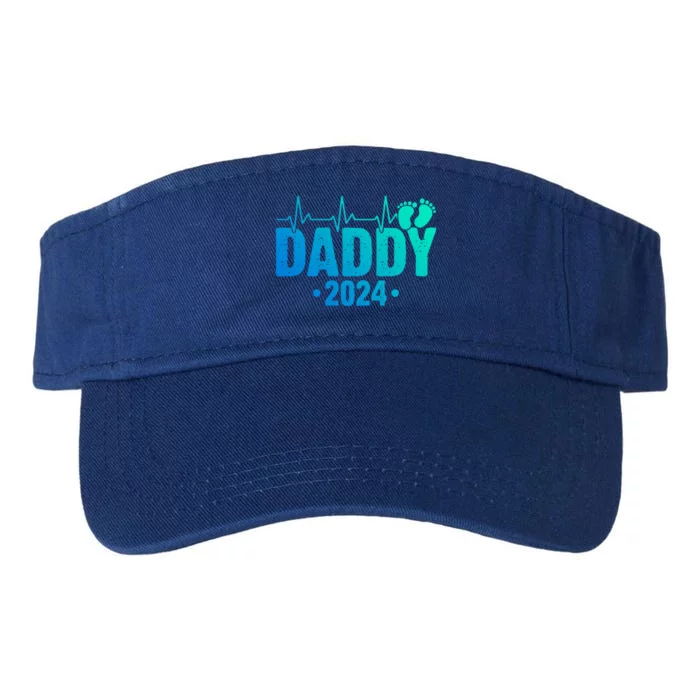 Dad Est 2024 First Fathers Day 2024 Promoted To Daddy Meaningful Gift Valucap Bio-Washed Visor