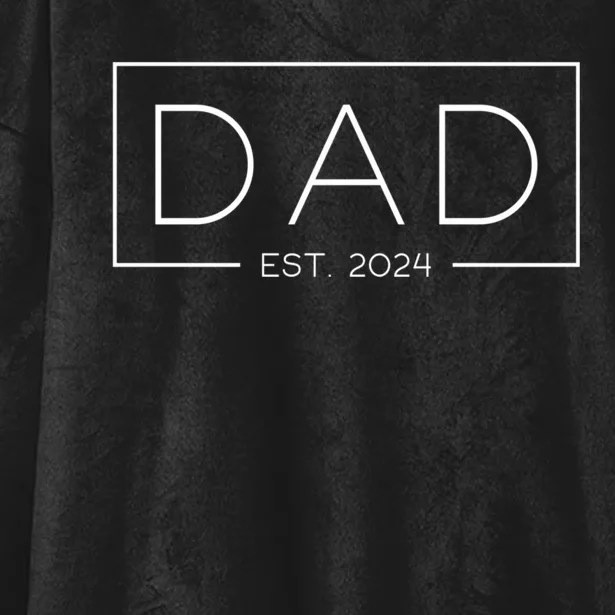 Dad Est. 2024 Expect Baby 2024 Father 2024 New Dad 2024 Hooded Wearable Blanket