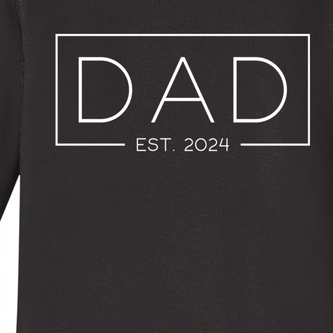 Dad Est. 2024 Expect Baby 2024 Father 2024 New Dad 2024 Baby Long Sleeve Bodysuit