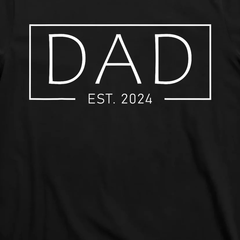 Dad Est 2024 Soon To Be Dad Pregnancy Announcement T-Shirt