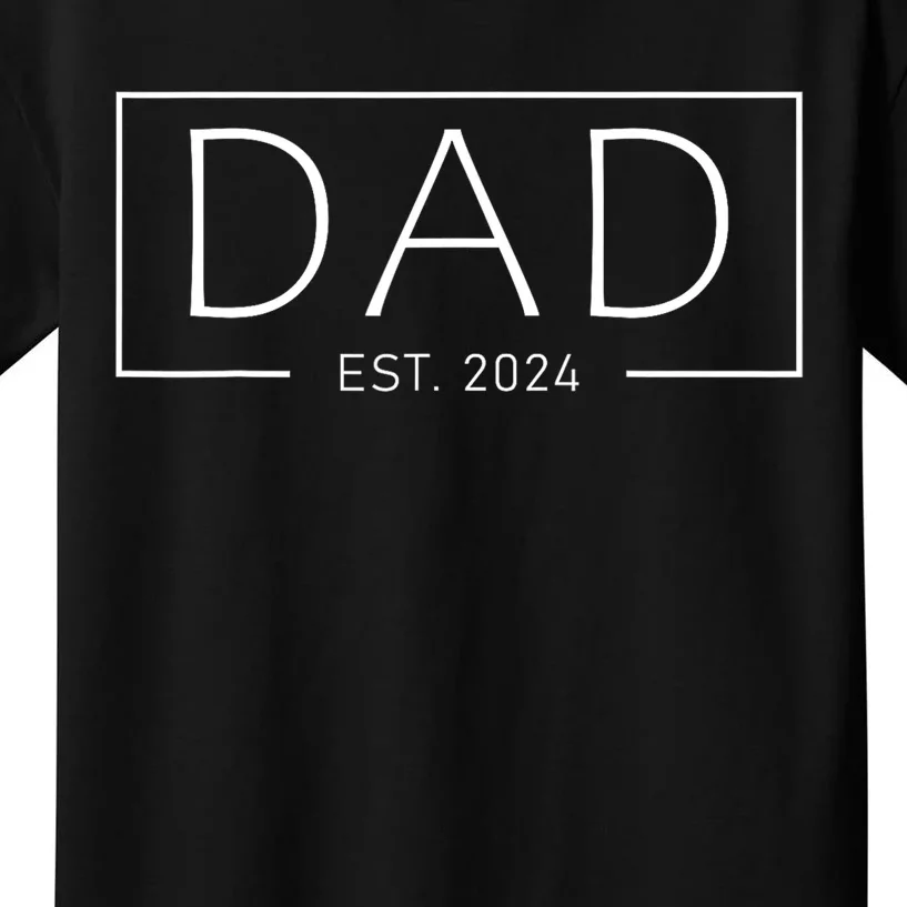 Dad Est 2024 Soon To Be Dad Pregnancy Announcement Kids T-Shirt