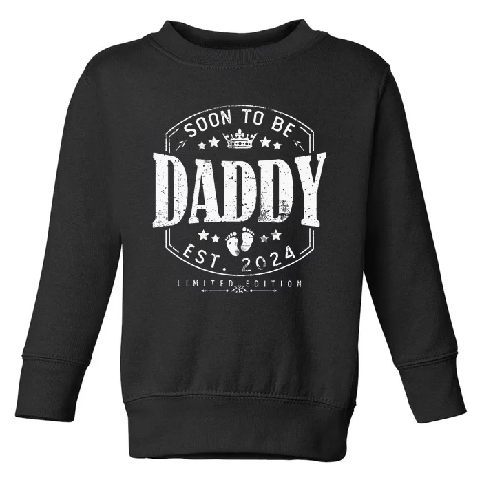 Dad Est 2024 Soon To Be Daddy Pregnancy Announcement Toddler Sweatshirt