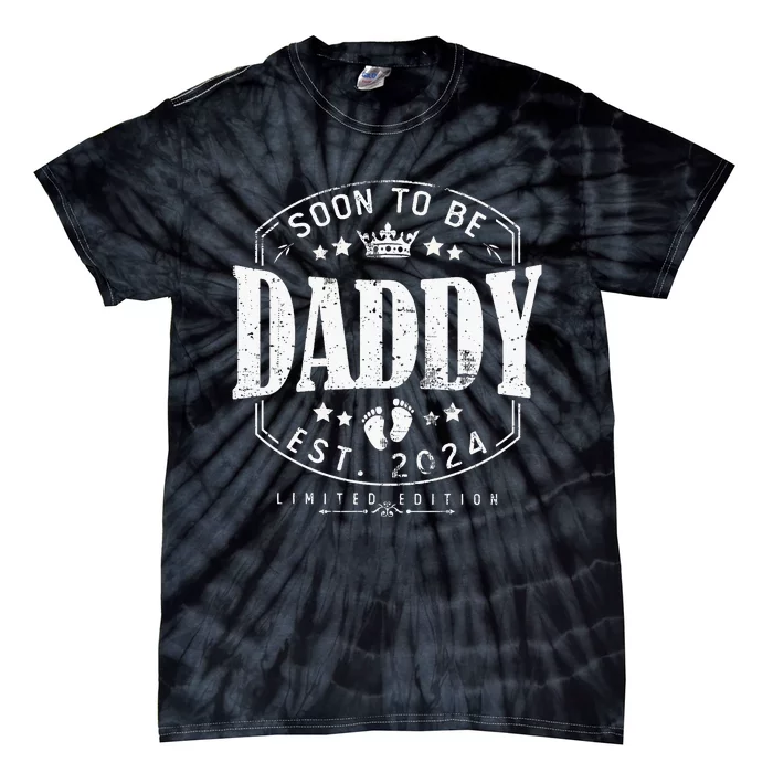 Dad Est 2024 Soon To Be Daddy Pregnancy Announcement Tie-Dye T-Shirt