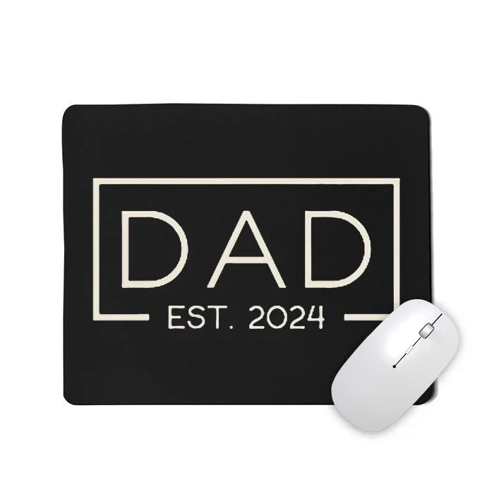 Dad Est. 2024 Logo Dad 2024 Loading New Dad 2024 Mousepad