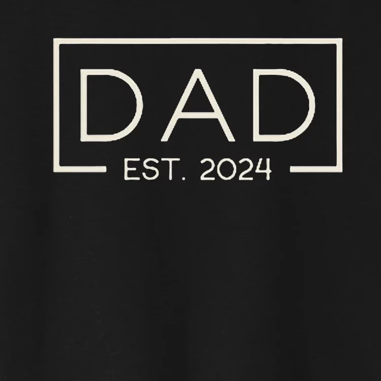 Dad Est. 2024 Logo Dad 2024 Loading New Dad 2024 Women's Crop Top Tee