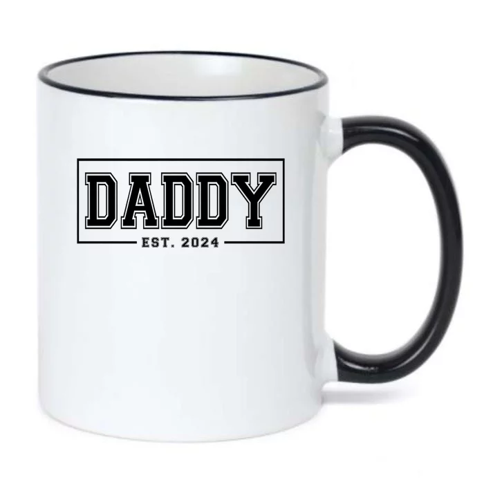 Daddy Est 2024 Promoted To Dad 2024 Pregnancy Announcement Black Color Changing Mug