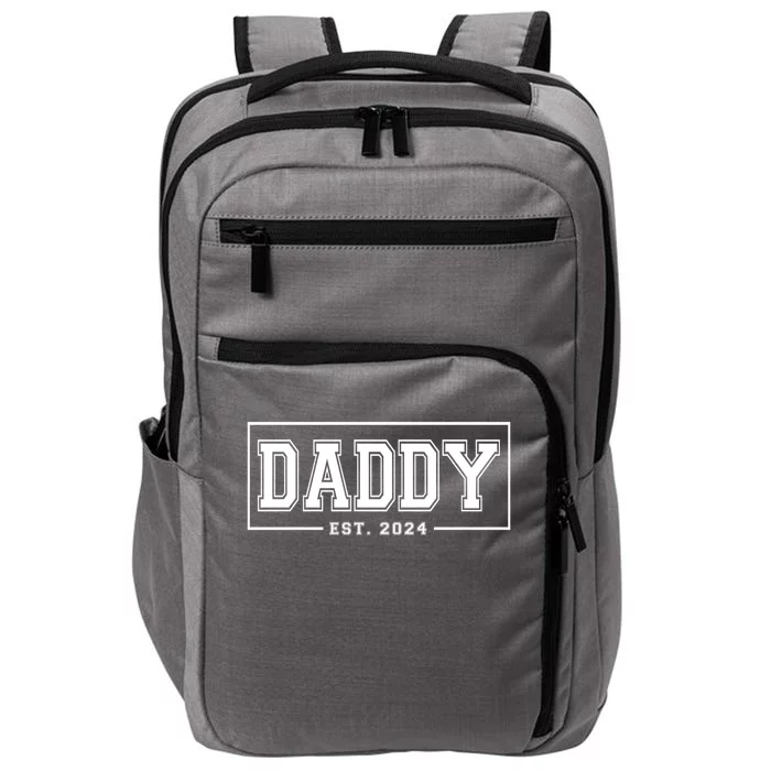 Daddy Est 2024 Promoted To Dad 2024 Pregnancy Announcement Impact Tech Backpack