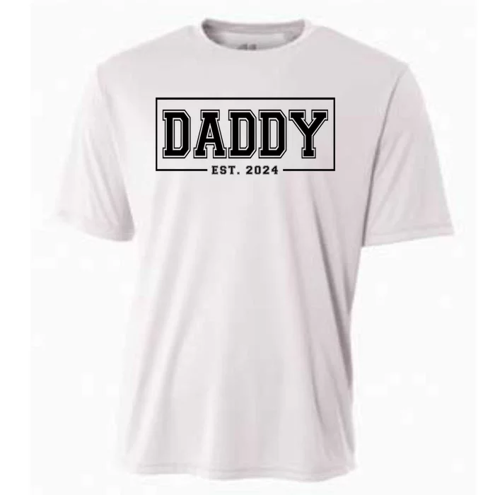 Daddy Est 2024 Promoted To Dad 2024 Pregnancy Announcement Cooling Performance Crew T-Shirt