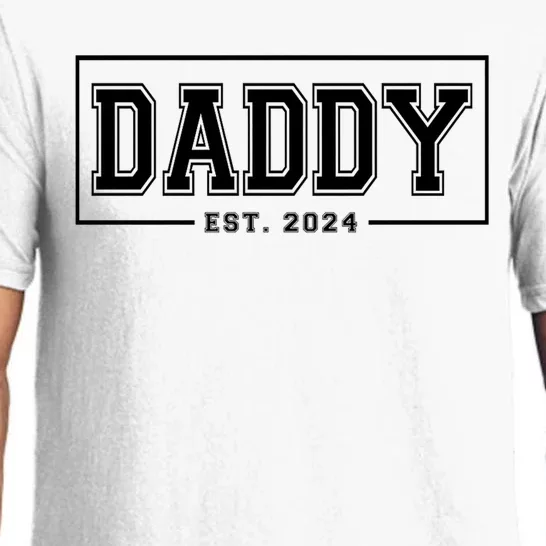 Daddy Est 2024 Promoted To Dad 2024 Pregnancy Announcement Pajama Set