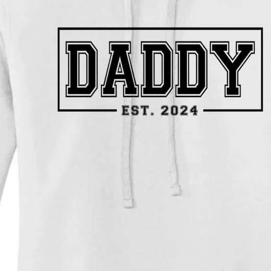 Daddy Est 2024 Promoted To Dad 2024 Pregnancy Announcement Women's Pullover Hoodie