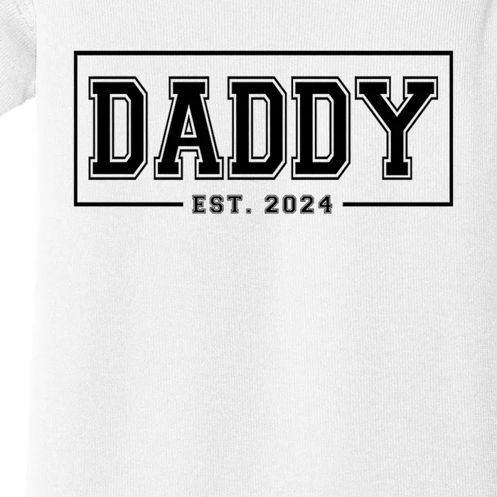 Daddy Est 2024 Promoted To Dad 2024 Pregnancy Announcement Baby Bodysuit