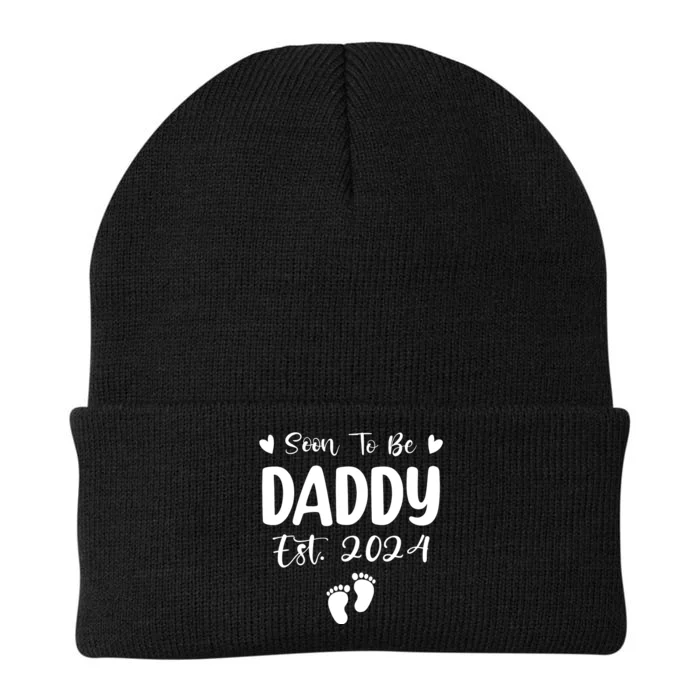 Dad Est 2024 Soon To Be Daddy Pregnancy Announcement Knit Cap Winter Beanie