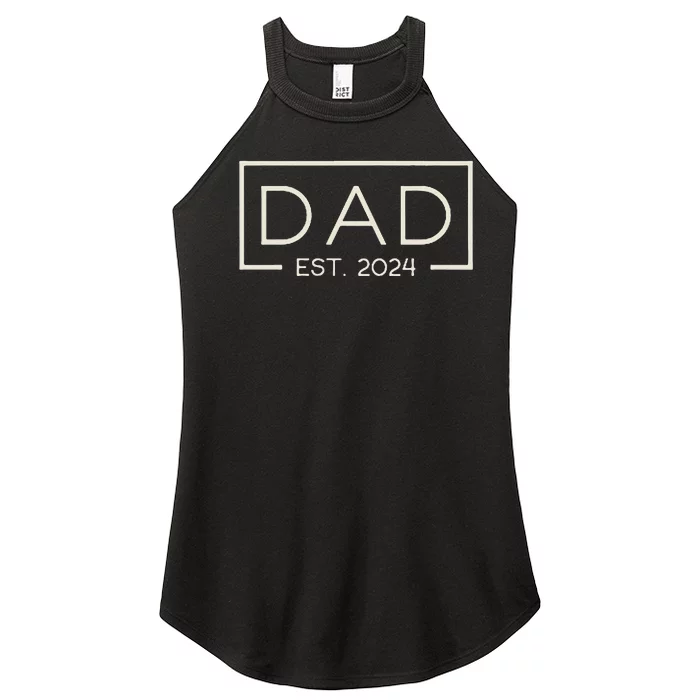 Dad Est. 2024 Women’s Perfect Tri Rocker Tank