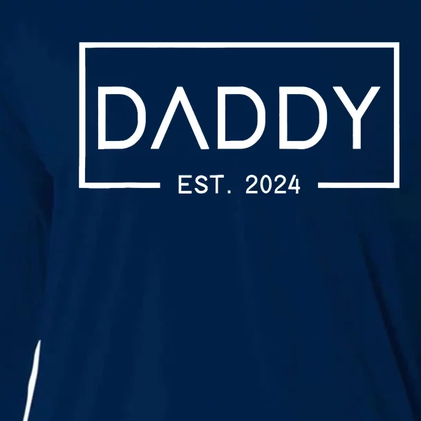 Daddy Est 2024 First Daddy FatherS Day 2024 New Daddy Cooling Performance Long Sleeve Crew