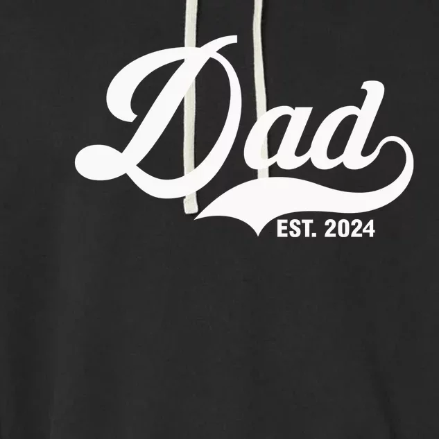 Dad Est. 2024 Garment-Dyed Fleece Hoodie