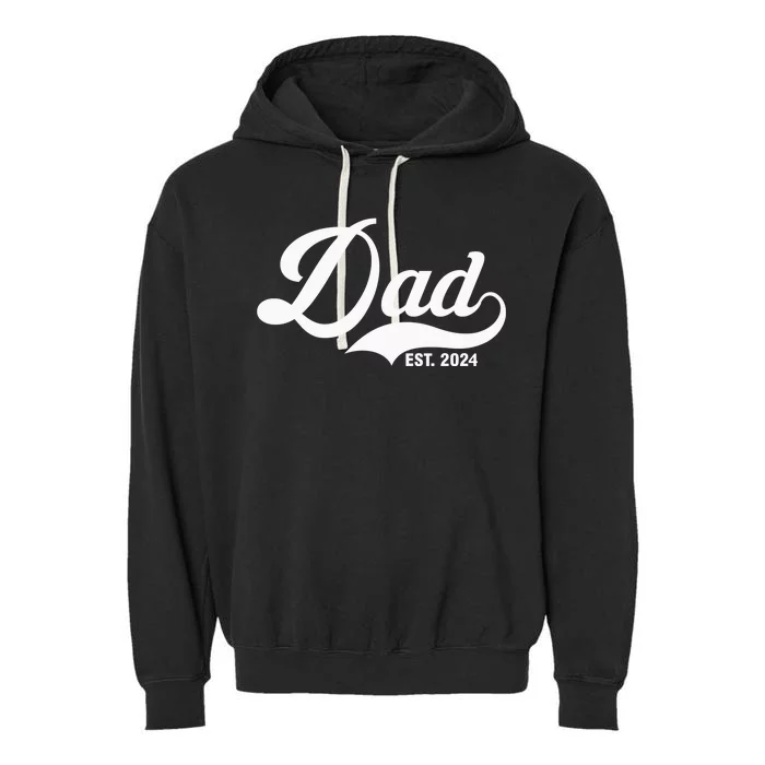 Dad Est. 2024 Garment-Dyed Fleece Hoodie