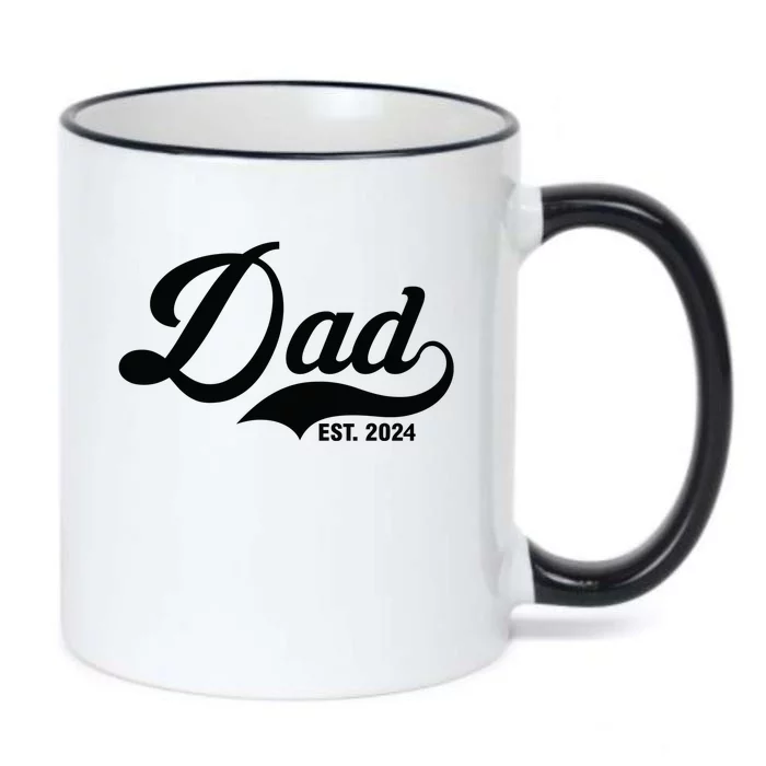 Dad Est. 2024 Black Color Changing Mug