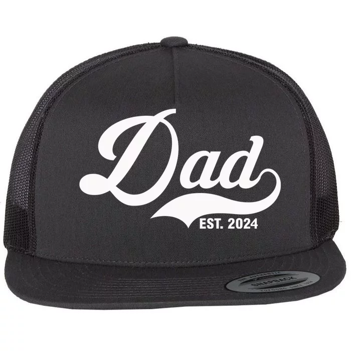 Dad Est. 2024 Flat Bill Trucker Hat