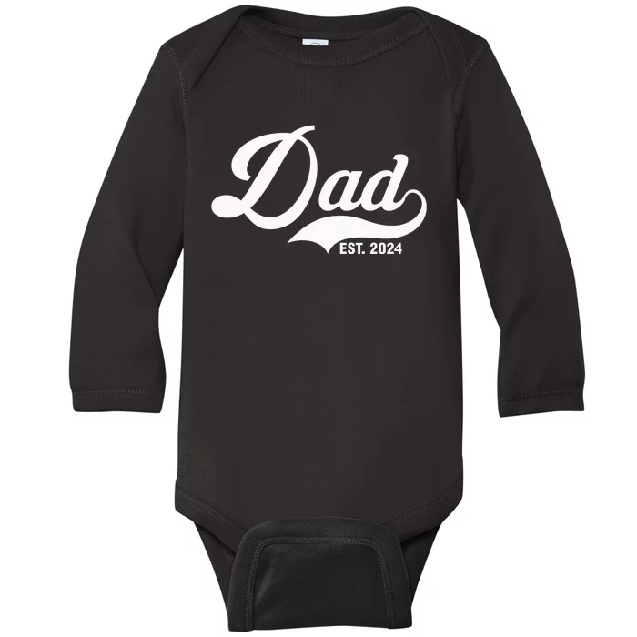 Dad Est. 2024 Baby Long Sleeve Bodysuit